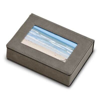 Grey Leatherette 3x5 Picture Frame Cover Box GM21733, MPN: GM21733, 47105023435