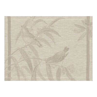 Le Jacquard Francais Placemat Voliere Beige 100% Linen 21 x 15 Inch 28259 Set of 4, MPN: 28259, 366…