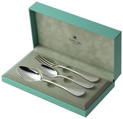 Ercuis Baguette Children Flatware 3 Pieces In A Giftbox Silver Plated F650340-CP, MPN: F650340-CP, …