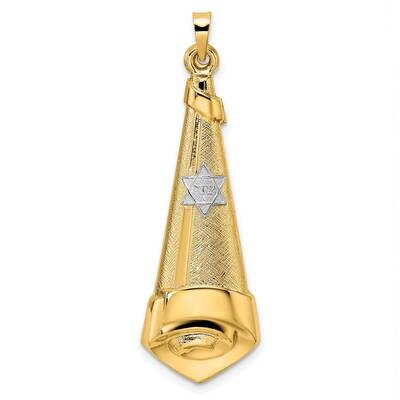 Hollow Scroll Pendant 14k Two-Tone Gold Polished XR2049, MPN: XR2049, 196904082508