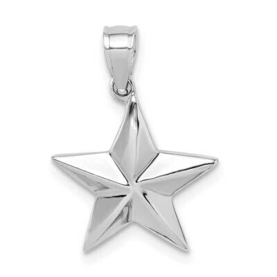 White Polished Star Pendant 14k Gold D4584, MPN: D4584, 883957154732
