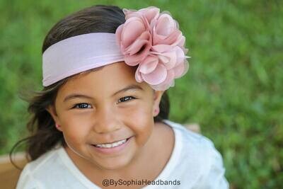Baby Headband Pale Pink Flower Headband Pale Pink Baby Headband Big Flower Headband Pink Big Flower…