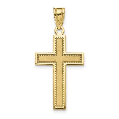 Large Satin Cross Pendant 10k Gold 10D4298, MPN: 10D4298,