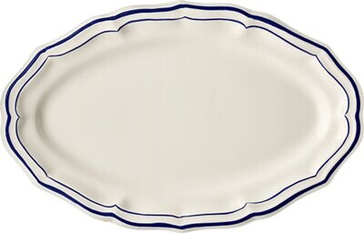 Gien Filet Cobalt Oval Platter 1541COV622, MPN: 1541COV622, 3660838020952