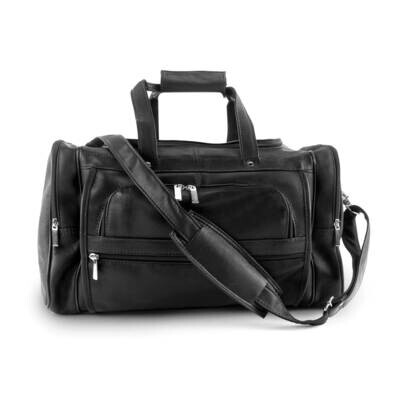 Black Leather Duffle Bag with Multiple Pockets GM23251, MPN: GM23251,