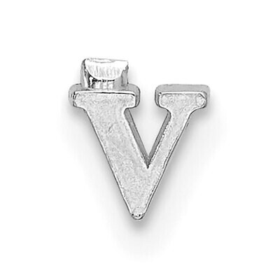 Casted Letter V 14k White Gold WG2219V, MPN: WG2219V,