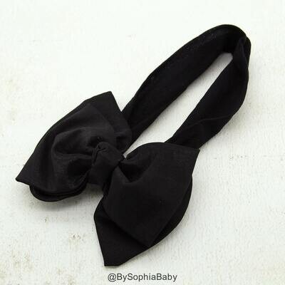 Baby Headband Headwrap Black Big Bow Headband Black Baby Headband Newborn Headband Big Bow Toddler …