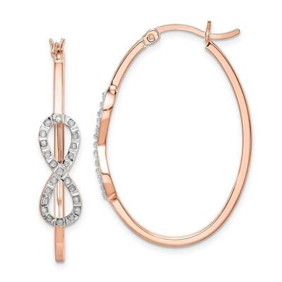 Diamond Mystique Rose Gold-plated Dia Infinity Hoop Earrings Sterling Silver QE14384, MPN: QE14384,…