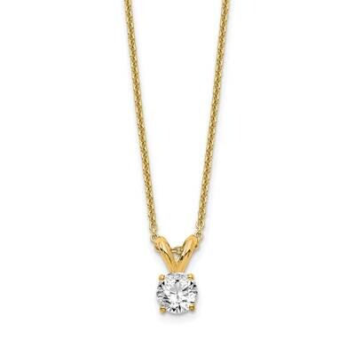 1/4Ct. Round Certified Lab Grown Diamond Vs/Si, D E F, Solitaire Pend 14k Yellow Gold PM4396-025C-L…