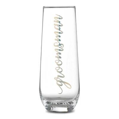 Lillian Rose Gold Groomsman Stemless Champagne Glass GM21901, MPN: GM21901, 710309450191