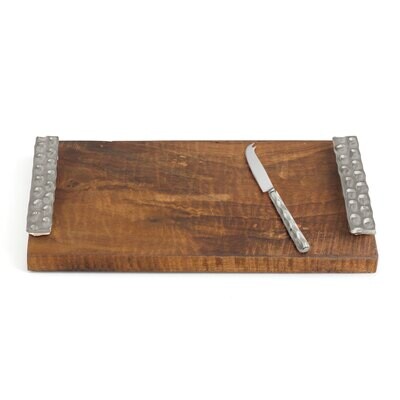 Michael Wainwright Truro Platinum Wood Cheese Tray With Knife, MPN: 858222, 878686018356ÿ