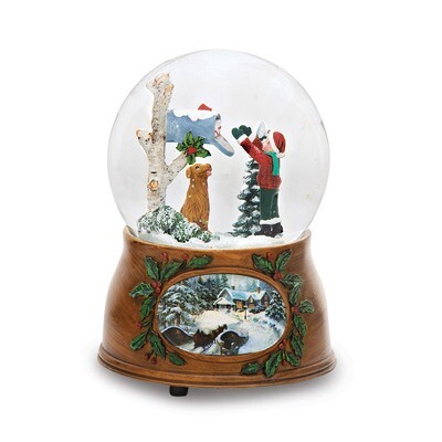 Resin Kid Dog Mailbox Glitterdome Musical Snow Globe GM19055, MPN: GM19055, 89945519488