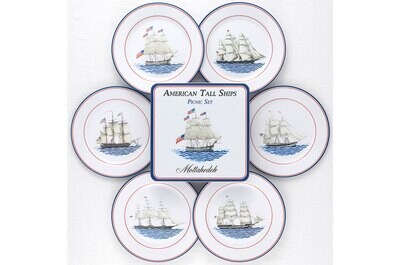 Mottahedeh American Ships Picnic Set of 4 T1981, MPN: T1981,