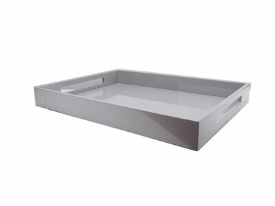 Addison Ross Chiffon Grey Large Lacquered Ottoman Tray 22 x 16 Inch Lacquer TR2001, MPN: TR2001, UP…