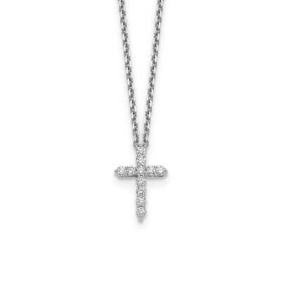 Cross Pendant with Chain 14k White Gold PM1000-025-WA, MPN: PM1000-025-WLD, 191101414602