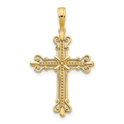 Fancy Cross Pendant 14k Gold D5033, MPN: D5033,