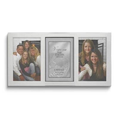 Metro Brushed Silver-tone Triple 4 x 6 Inch Photo Picture Frame GM25551, MPN: GM25551, 751148067294