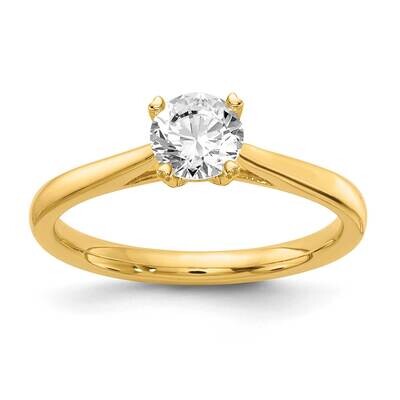 1/2 Ct Round Vs/Si, D E F, Lab Grown Diamond Solitaire Engagement Rin 14k Yellow Gold RM1930E-050-Y…