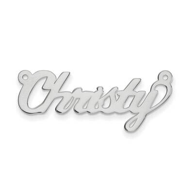 .013 Gauge White Gold Polished Name Plate Pendant 14k Gold XNA144W, MPN: XNA144W, 883957970820