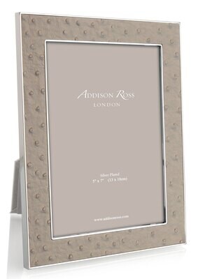 Addison Ross Shadow Ostrich &amp; Silver Picture Frame 4 x 6 Inch Silver-plated FR1561, MPN: FR1561, UP…