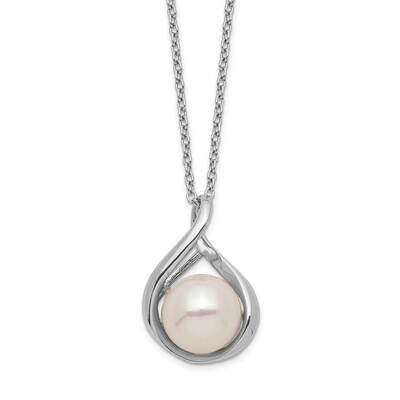 9-10mm White Fwc Pearl Necklace Sterling Silver Rhodium-plated QH5483-17, MPN: QH5483-17, 883957833…