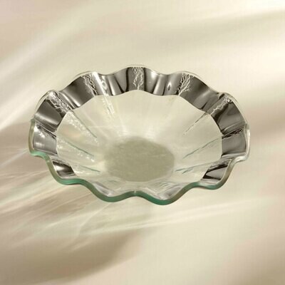 Annieglass Ruffle Platinum Bowl 7 Inch, MPN: P135, UPC: