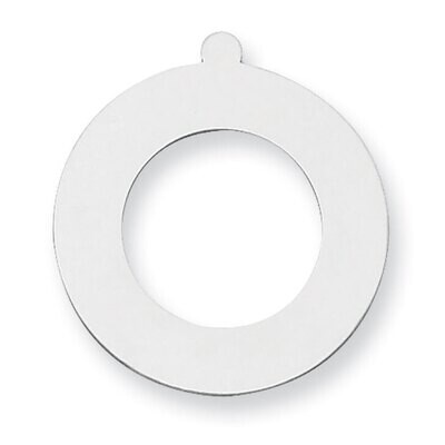 Round with Hole with Eyelet Stamping Sterling Silver Rhodium-plated SS1078, MPN: SS1078,