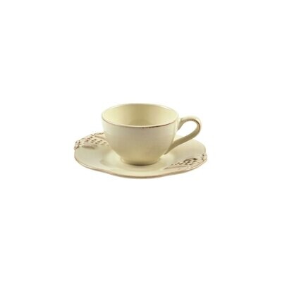 Casafina Madeira Harvest Vanilla Creme Coffee Cup &amp; Saucer Set of 6 MA227-CRM, MPN: MA227-CRM, 8402…