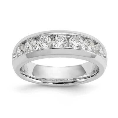 7-Stone Lab Grown Diamond Si1/Si2, G H I, Channel Band 14k White Gold RM3304B-049-7WLG, MPN: RM3304…