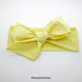 Yellow Baby Head wrap, Yellow Baby Headband, Yellow baby Turban, Toddler Head Wrap, Girls Bow Headw…