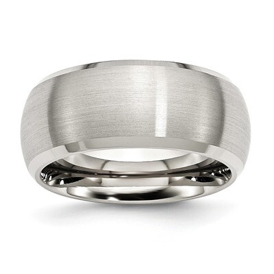 Stainless Steel Beveled Edge 10mm Brushed and Polished Band Stainless Steel Beveled Edge SR111 by C…