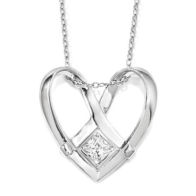 Captivated 18 Inch Necklace Sterling Silver with Diamonds QSX551, MPN: QSX551, 886774254111