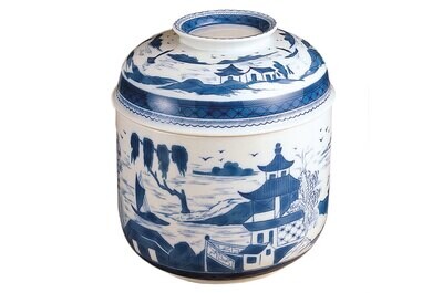 Mottahedeh Blue Canton Temple Jar HC118, MPN: HC118,