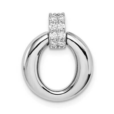 Pendant Sterling Silver Rhodium Plated CZ Diamond QP5155, MPN: QP5155, 883957937564
