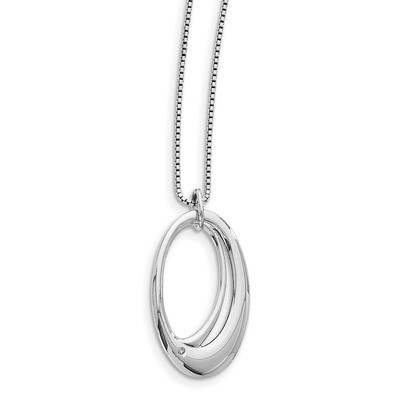 .01Ct. Diamond Necklace Sterling Silver QW271-18, MPN: QW271-18, 883957504698