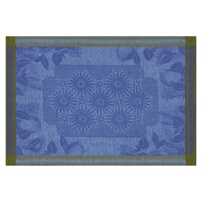 Le Jacquard Jardin D&#39;Orient Blue Placemat 20x14 Set of 4, MPN: 25192, 3660269251925