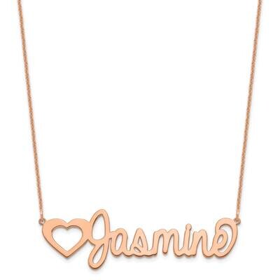 Customized Name Plate Necklace 14k Rose Gold Large XNA1051R, MPN: XNA1051R,