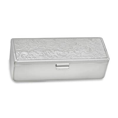 Swirl Design Lipstick Case with Mirror Silver-tone GM16880, MPN: GM16880, 788089079819