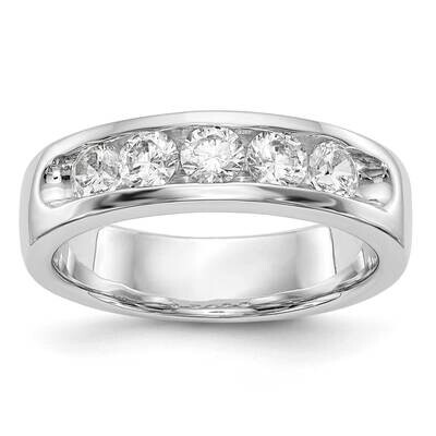 5-Stone Diamond Channel Band 14k White Gold RM3280B-075-WAA, MPN: RM3280B-075-WAA,