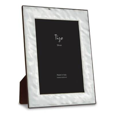 Sterling Silver Hammered Double Bead 8 x 10 Inch Picture Frame GM22442, MPN: GM22442,