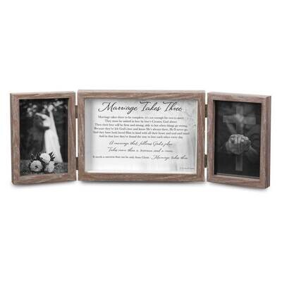 Marriage Takes 3 Resin Tabletop 4 x 6 Inch Photo Picture Frame GM22814, MPN: GM22814, 603799364492