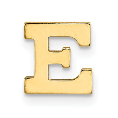 Die Struck Letter E 14k Yellow Gold YG2221E, MPN: YG2221E,