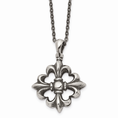 Antiqued Necklace Stainless Steel Polished SRN1382-18 by Chisel, MPN: SRN1382-18, 191101390548
