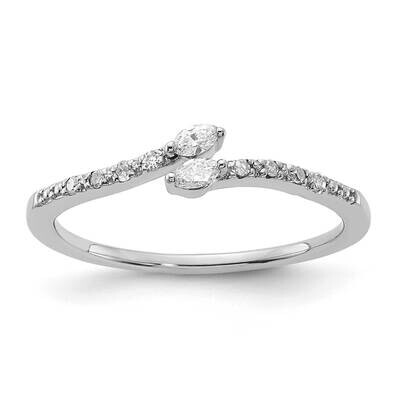 10k Gold White Gold Polished Diamond Ring RLD4000-0WABS43