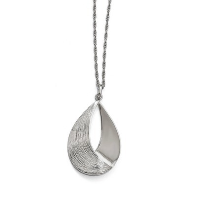 Leslie&#39;s Textured Pendant Sterling Silver Polished HB-QLF607, MPN: QLF607, 191101553653