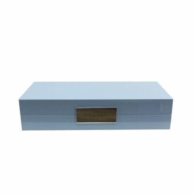 Addison Ross Pale Denim Lacquer Box With Silver 4 x 9 Inch Lacquer BX1258, MPN: BX1258, UPC/EAN: 50…