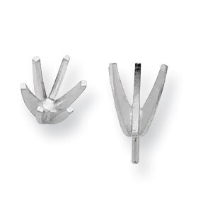 Round 6-Prong High with Peg Head .37ct. Setting 14k White WG149-4, MPN: WG149-4,