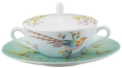 Raynaud Paradis Turquoise Cream Soup Saucer, MPN: 0402-37-359019, 3660006664315