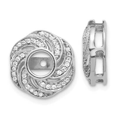 Swirl Diamond Jacket Earring 14k White Gold EJM5326-025-WA, MPN: EJM5326-025-WA, 883957372846