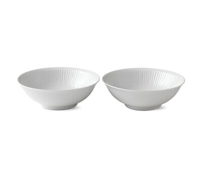 Royal Copenhagen White Fluted Cereal Bowl Set of 2 11.75Oz 1017378, MPN: 1017378, 5705140701781